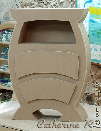 commode carton sobre