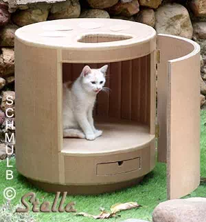 Meuble cylindre pour chat