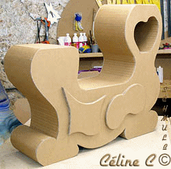 Buffet contemporain en carton fait par Celine