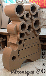 Buffet bulles en carton fait en formation professionnelle