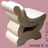 Chaise carton fait en stage de formation