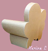 Dos de fauteuil en carton