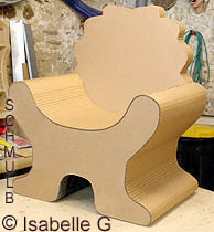 Fauteuil cartonnage de Isabelle