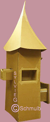 Meuble carton en forme de grenier � mil du pays Dogon