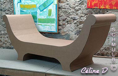 Banquette en carton