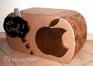 Apple - Tabouret en carton