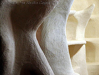 Agencement en papier mache. Sculpture poetique