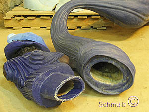 Sculpture demontable et emboitable en papier mache