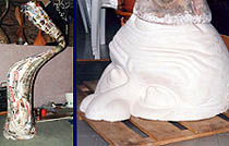 Bas de sculpture en platre