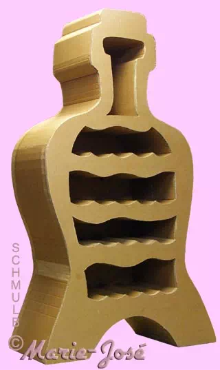 Porte bouteilles fabriqué en cours de cartonnage