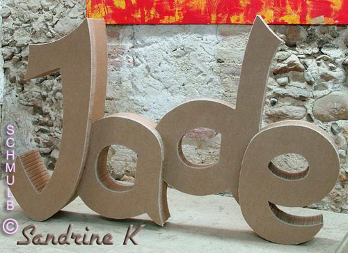 Ecriture en carton