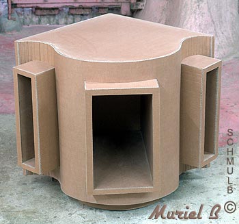 Meuble carton pour angle