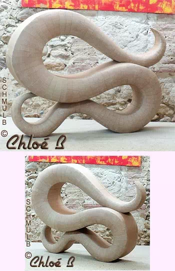 Décoration murale carton forme serpent