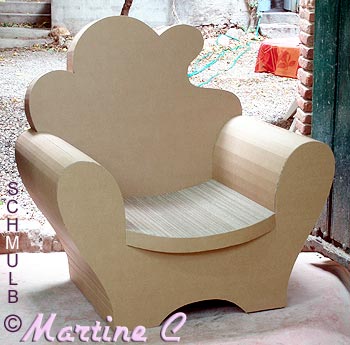 Fauteuil club en carton