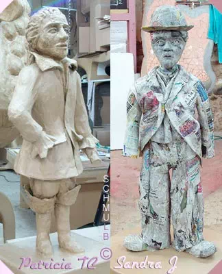 personnages sculptés
