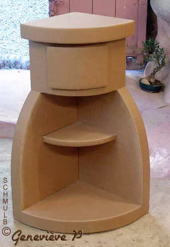 Meuble d'angle - meuble de coin en carton