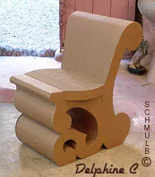 Chaise baroque en carton