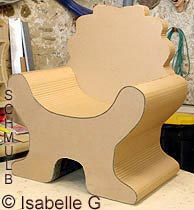 Fauteuil cartonnage de Isabelle