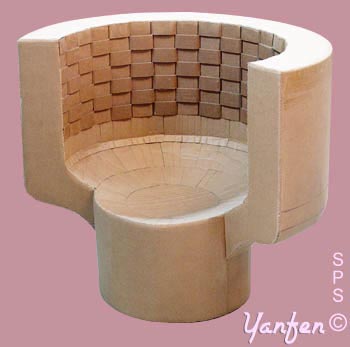 Fauteuil carton cylindrique