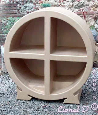 meuble circulaire en carton